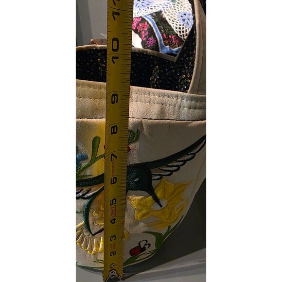 Vintage Rare Handmade Bags By T.J. Golf Embroidered Canvas Tote Bucket Purse - Picture 16 of 16